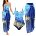 thumbnail image 1 of Dihao Swimsuit for Women Clearance Plus Size Women'S Swimwear Bikini Lace Up Swimsuit with Long Skirt Chiffon Two-Piece Set Swimsuit Tummy Control Bathing Suit, 1 of 5