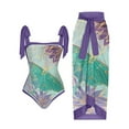 thumbnail image 1 of Dihao Tankini Swimsuit for Women Clearance Plus Size Women'S Tummy Control Bathing Suit Swimsuit Tank Top Swimwear Printed Ruffles Bikini Split Swimsuit, 1 of 4