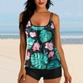 thumbnail image 1 of Dihao Tankini Swimsuit for Women Plus Size Tank Top with Shorts Two Piece Two Piece Bathing Suits Floral Print Swimming Suits, 1 of 5