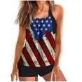 thumbnail image 1 of Dihao Two Piece Tankini Swimsuit for Women 4Th Of July Summer Hot Sales Plus Size Tankini 2 Piece Bikini Sets Women's Printed Hollow Sling Swimwear Tank Tops with Shorts 2 PC Bathing Suit, 1 of 4