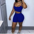thumbnail image 1 of Dihao Two Piece Yoga Sets for Women Clearance Plus Size Ladies Solid Color Sleeveless Crop Camisole Cycling Shorts Suit Work Out Sets on Promotion, 1 of 6