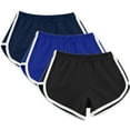 thumbnail image 1 of Dihao Womens Athletic Shorts 3pc Women Casual Summer Sports Shorts Workout Yoga Shorts Active Shorts Loose Breathable Quickly Dry Alethic Shorts Elastic Waisted Shorts, 1 of 6