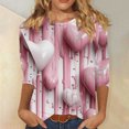 dihao-womens-long-sleeve-valentine-tops-3-4-sleeve-plus-size-round-neck