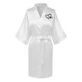 thumbnail image 1 of Dihao Womens Pajamas Women Valentine'S Day Robe Lightweight Long Sleeve Knit Bathrobe Summer Soft Knee Length Sleepwear Robes V Neck Love Printed Lace up Ice Silk Bathrobe Sexy Home Clothing, 1 of 3