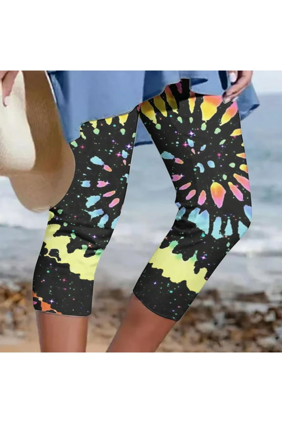 Womens Pants Printed Basics Womens' Capri Length Skinny Pant Leggings Ultra Soft Active Stretch Pants Multi Packs & Colors Yoga Pants Athletic Capris