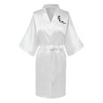 thumbnail image 1 of Dihao Womens Robes Women Robe Lightweight Long Sleeve Knit Bathrobe Summer Soft Knee Length Sleepwear Robes V Neck Love Printed Lace up Ice Silk Bathrobe Sexy Home Clothing, 1 of 3