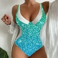 thumbnail image 1 of Dihao Womens Swimsuits Sparkle Printing One Piece Bathing Suit Tummy Control Bikini Women's Sexy and Fashionable Saint Patrick Beach Swimsuit Vacation Outfits Swimwear, 1 of 3