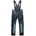 thumbnail image 1 of Dihao george plus size mens pants clearance Men's Waterproof Snow Ski Pants Insulated Warm Winter Outdoor Snowboard Bibs with Suspenders-Dark Blue S, 1 of 6