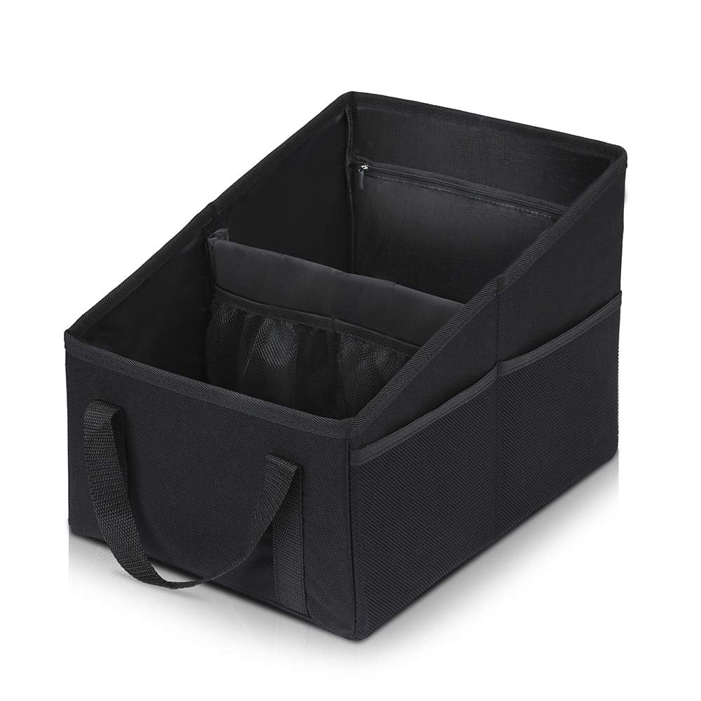 Dihmpor Car Seat Organizer - Passenger Seat Organizer, Collapsible Small Car Seat Storage Organizer for Console Front/Back, Automotive Backseat Organizer with B