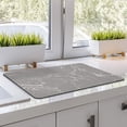 thumbnail image 1 of Dihmpor Coffee Bar Mat Dish Drying Mat - 16x24, PU Surface & Rubber Backed, Kitchen Countertop Protector, Quick Absorbent, Heat Resistant - Gray and White Marble, 1 of 7