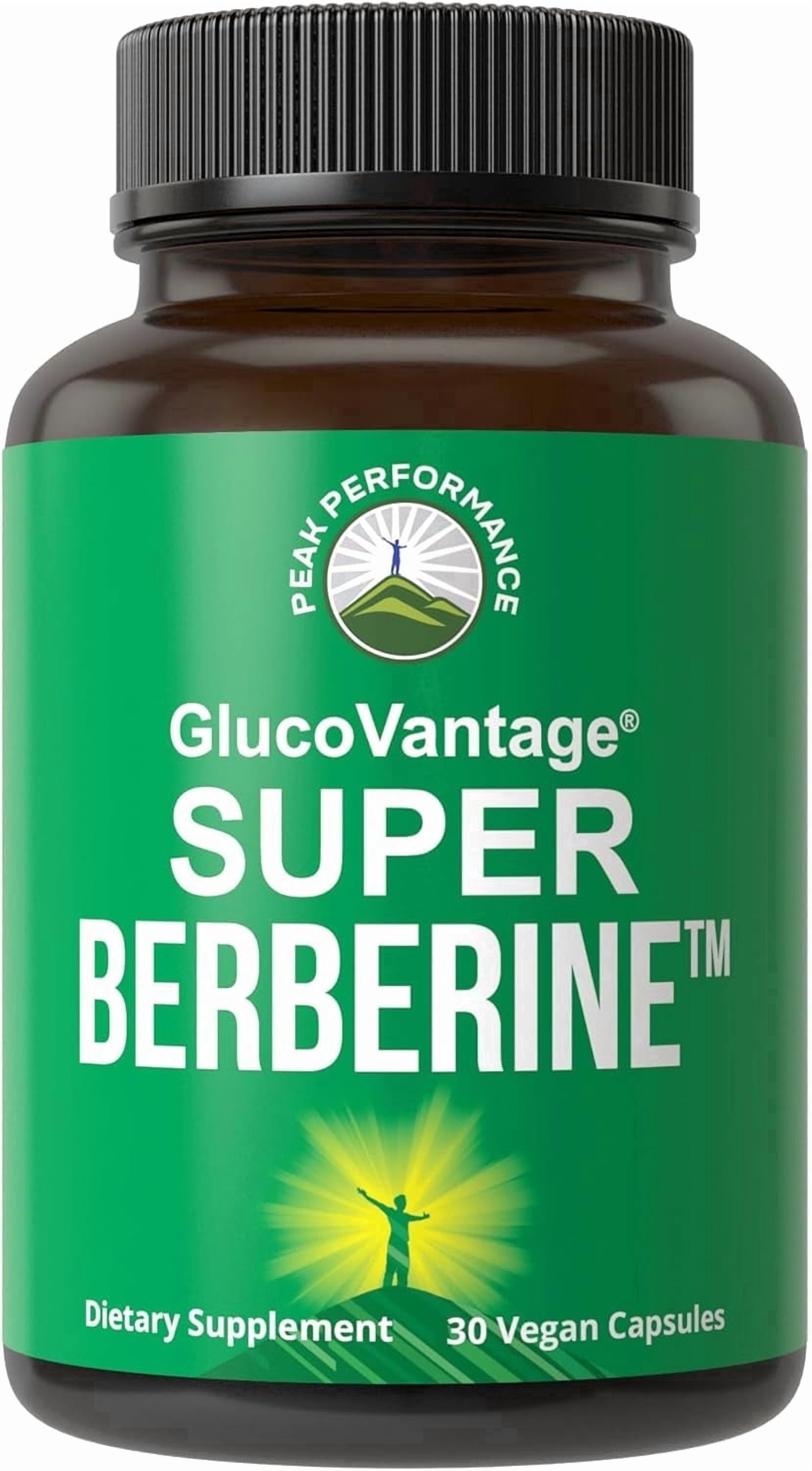 Peak Performance Dihydroberberine Super Berberine Supplement - GlucoVantage® 200mg Now 5X More Effective Than Regular Berberine HCL Powder Capsules.