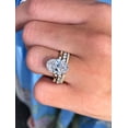 thumbnail image 1 of Diiro 3 Piece 14K Vermeil Yellow Gold Ring, Oval Cut Moissanite Engagement Ring Set for Women, Bridal Wedding Ring, Proposal Ring, 1 of 5