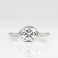 thumbnail image 1 of Diiro Classic Oval Cut Moissanite Diamond Ring, Vermeil White Gold Bezel Set Promise Ring, Minimalist Wedding Ring, Everyday Wear Fashion Jewelry Gift, 1 of 5