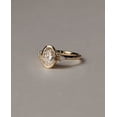thumbnail image 1 of Diiro Oval Cut Bezel Set Engagement Ring with Cluster Moissanite Accent Stones, 10K Vermeil Yellow Gold Ring, Wedding Proposal Ring, 1 of 5