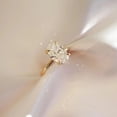 thumbnail image 1 of Diiro Oval Cut Moissanite Diamond Ring, Solitaire Engagement Ring for Women, 10K Vermeil Yellow Gold Ring, Classic 4 Prong Setting Proposal Ring, 1 of 8