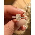 thumbnail image 1 of Diiro Oval Cut Moissanite Diamond Solitaire Ring, 14K Vermeil White Gold Ring, Cathedral Setting Bridal Jewelry, Everyday Wear Promise Ring for Her, 1 of 6