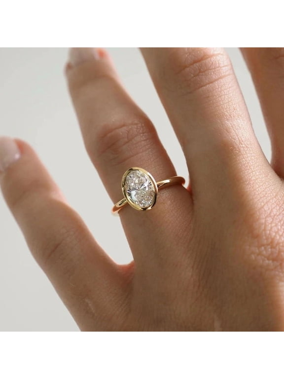 Radiant Cut Moissanite Diamond Hidden Halo Solitaire Ring, Vermeil Yellow Gold, Cathedral Pave Setting, Everyday Luxury Jewelry, Proposal Ring