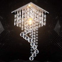 Diisunbihuo Mini Crystal Chandelier, Modern Ceiling Light Fixture Flush Mount Pendant Lighting