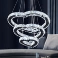 thumbnail image 1 of Diisunbihuo Modern 3-Ring Crystal Heart Chandelier, 1 of 7