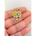 thumbnail image 1 of Dije de la Virgen de Guadalupe Corazón Partido en Oro Laminado Mujer 25x22mm / Gold Filled Virgen de Guadalupe Pendant Broken Heart Pendant, 1 of 3