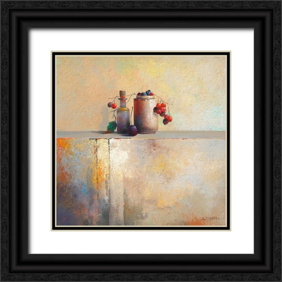 Dijkstra, Evert 15x15 Black Ornate Wood Framed with Double Matting Museum Art Print Titled - No Title I