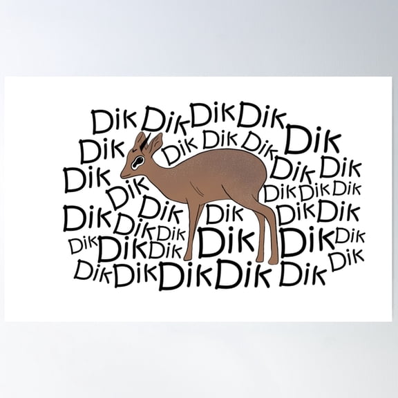 Dik-Dik Collage | Dik-Dik Antelope Poster Wall Art, Modern Wall Decor For Living Room Bedroom, 8x12 UNFRAMED