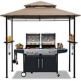 DikaSun Grill Gazebo 8' x 5' Waterproof 2 Tiered Barbecue Canopy