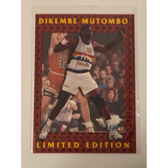 Dikembe Mutombo Denver Nuggets NBA 1991 Fleer - Dikembe Mutombo Limited Edition 10