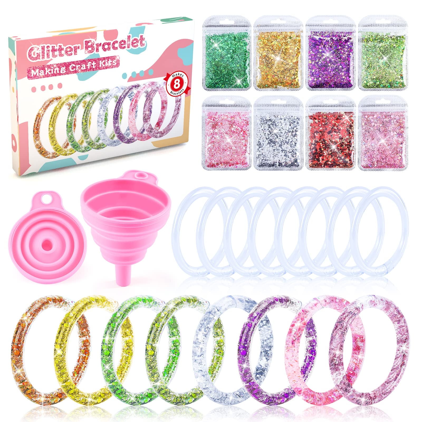 5500+ Clay Beads Bracelet Making Kit for Kids, Charms, Elastic Strings 6200  pcs | eBay
