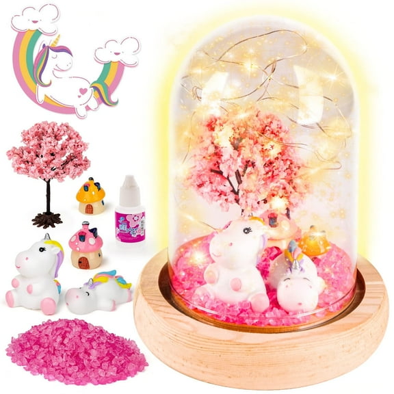 Dikence Gifts for Girls Age 5 6 7 8 9, Kids Unicorn Toys for 10 Year Old Girls Arts and Crafts Kits for 11 12 Year Old Kid Night Light Craft Set for Girls Child Birthday Present Handmade Lanterns Toy