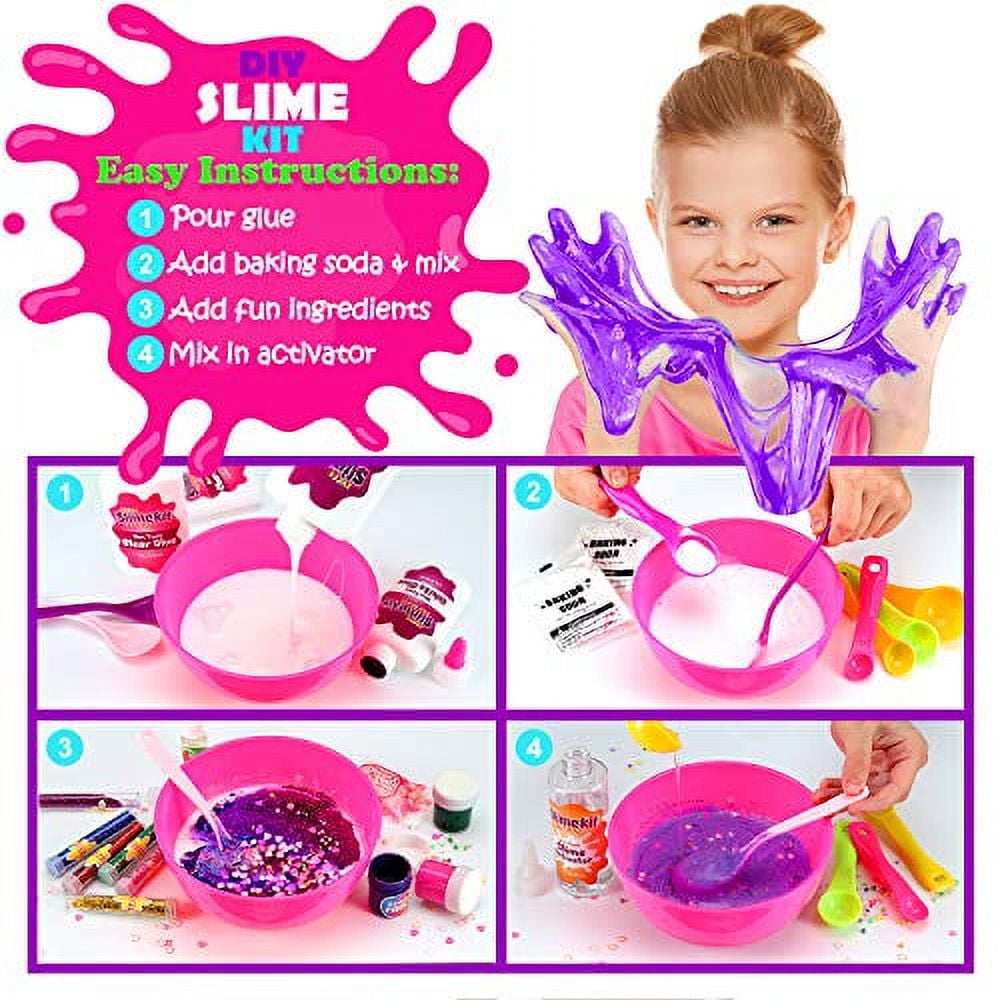 DilaBee - DIY Slime Making Kit - Super Jumbo Starter Set â€“ Safety Tested  & Certified! Non-Toxic Slime Accessories 