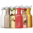 thumbnail image 1 of DilaBee Plastic Water Pitcher with Lids - 6-Pack 32 Oz Carafe Pitchers for Drinks, Milk, Smoothie, Iced Tea Pitcher, Mimosa Bar Supplies - Juice Containers with Lids for Fridge - Food Grade BPA-Free, 1 of 7