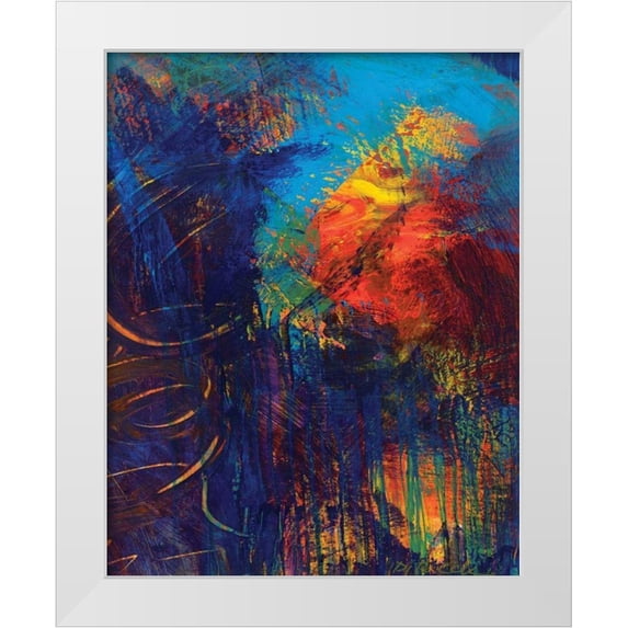 Dilbeck, Nikki 12x14 White Modern Wood Framed Museum Art Print Titled - Red Swings By I