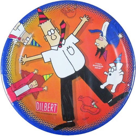 Dilbert Cartoons Party Disposable Paper Plates, 8 Count