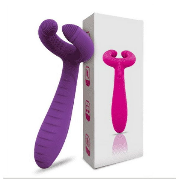 Dildo Vibrator G-Spot 3 Motors Sex Toys for Women Men Adult Couples Anal Vagina Double Penetration (Purple)