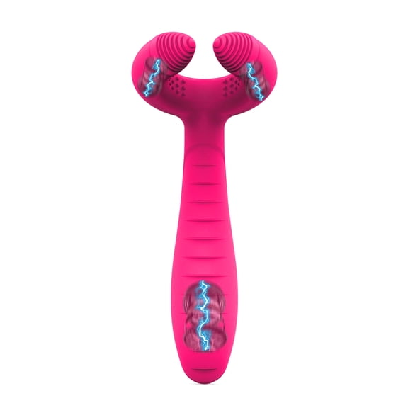 Dildo Vibrator G-Spot 3 Motors Sex Toys for Women Men Adult Couples Anal Vagina Double Penetration (Purple)