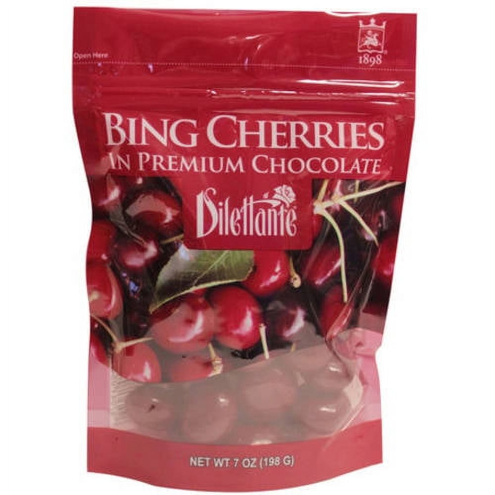 Dilettante Bing Cherries in Premium Chocolate, 7 Oz.