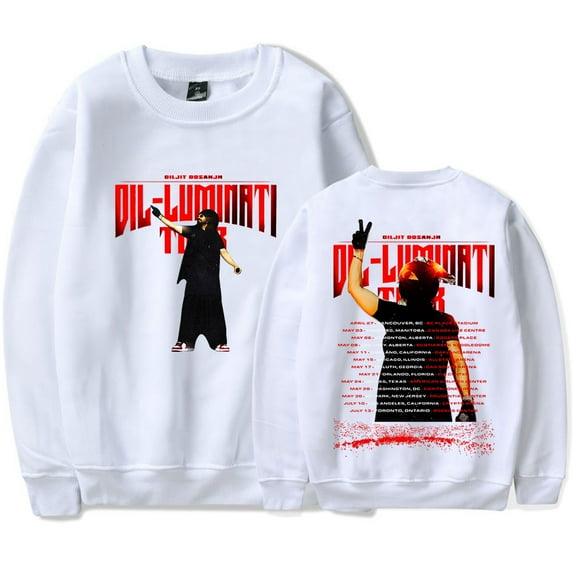 Diljit Dosanjh 2024 Dil-Luminati Tour Merch Crewneck Sweatshirts Winter Women Men Fashion Streetwear