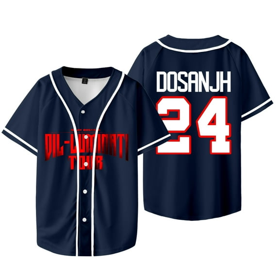 Diljit Dosanjh 24 Logo Merch Baseball Jacket Tee Cosplay Women Men Fashion Short Sleeve T-Shirts