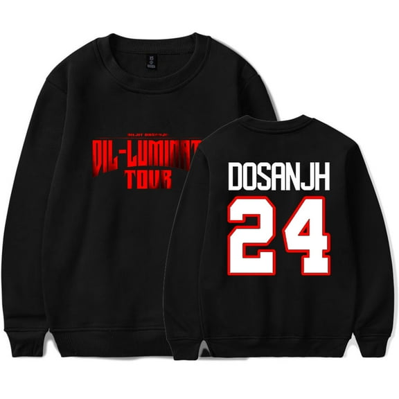 Diljit Dosanjh 24 Logo Merch Crewneck Sweatshirts Cosplay Women Men Fashion Long Sleeve T-Shirts