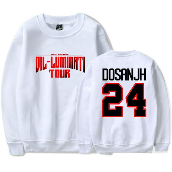 Diljit Dosanjh 24 Logo Merch Crewneck Sweatshirts Cosplay Women Men Fashion Long Sleeve T-Shirts