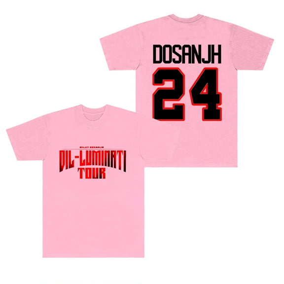 Diljit Dosanjh 24 Tee Dil-Luminati Tour Logo Merch T-Shirts Cosplay Women Men Fashion Short Sleeve