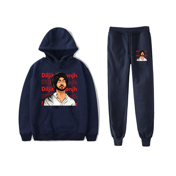 Diljit Dosanjh Cosplay Hoodies Jogger Pants 2 Pieces Sets Unisex Sweatshirt Sweatpant Suit