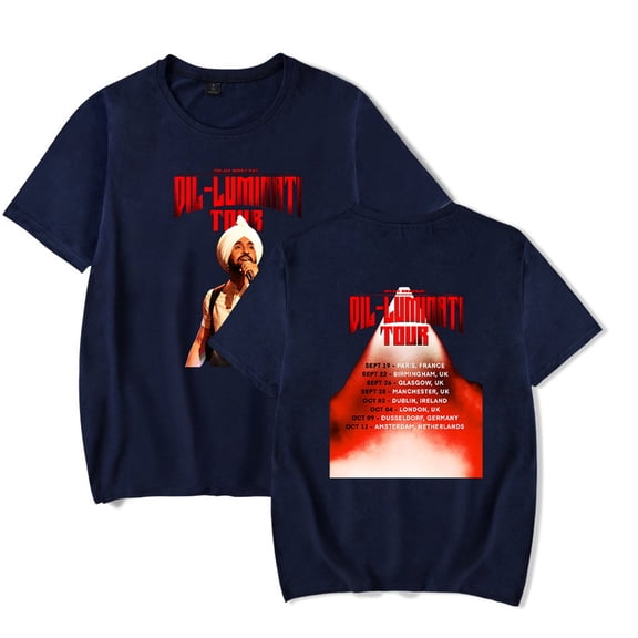Diljit Dosanjh DIL-LUMINATI Tour Merch T-Shirt Women Men Crewneck Casual Short Sleeve Fashion Tee
