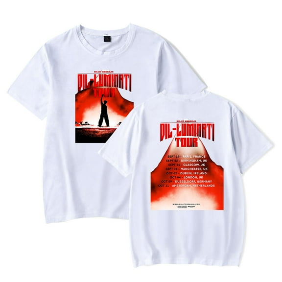 Diljit Dosanjh DIL-LUMINATI Tour Merch T-Shirt Women Men Crewneck Short Sleeve Fashion Tee