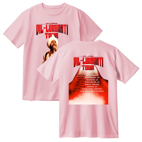 Diljit Dosanjh Dil-Luminati Tour Cotton T-shirt Unisex Short Sleeve Vintage TopsTees