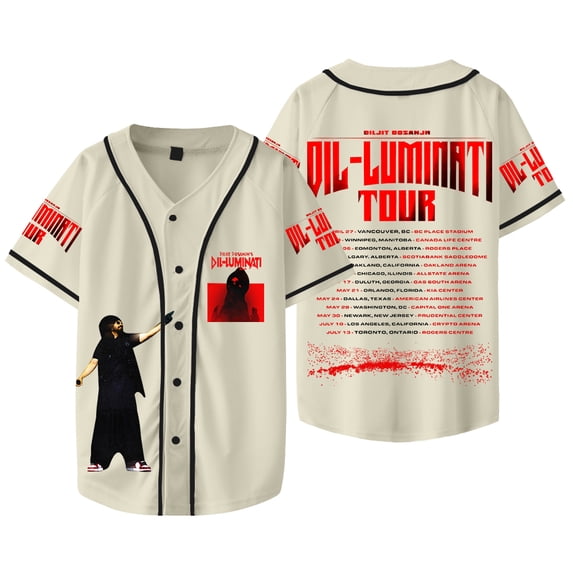 Diljit Dosanjh Dil-Luminati Tour Merch Jersey Summer Women Men Fashion Casual Short Sleeve T-shirts