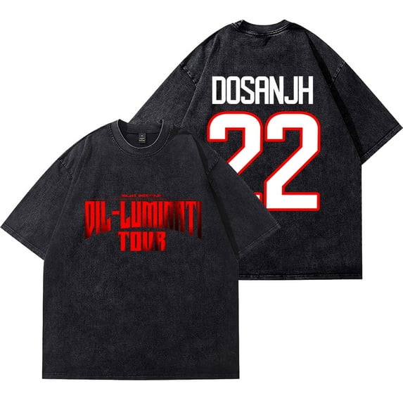 Diljit Dosanjh Dil-Luminati Tour Unisex Vintage Wash Streetwear T-Shirt - Retro Summer Fashion for Men & Women