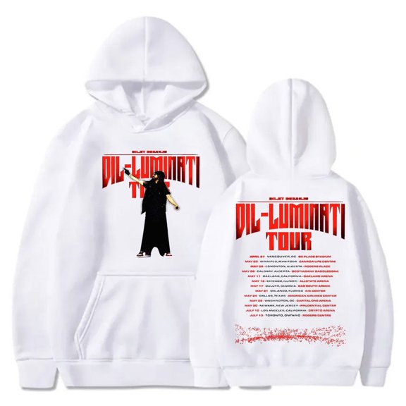 Diljit Dosanjh Hoodies Dil-Luminati Tour Merch Pullovers Unisex Fashion Casual Streetwear Sweatshirts