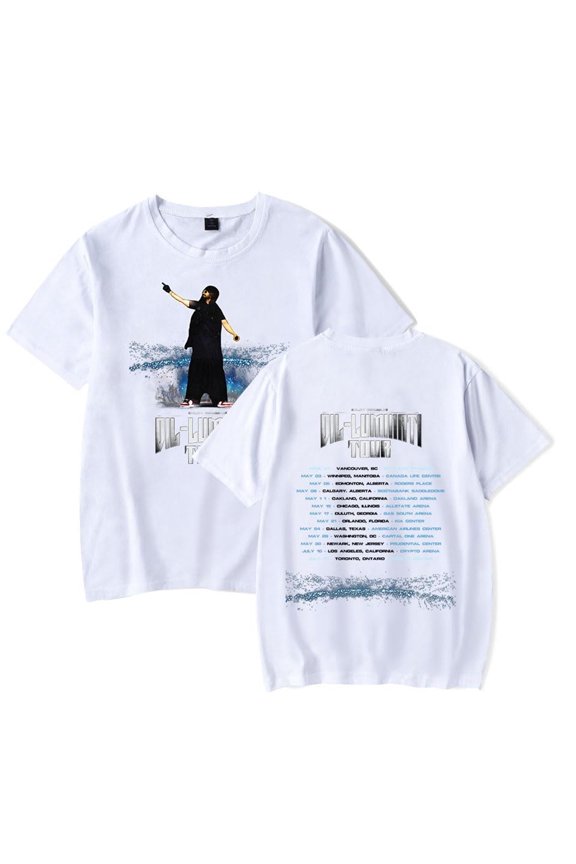 Diljit Dosanjh Merch T-shirt Dil-Luminati Tour 2024 Women Men Crewneck Short Sleeve Fashion Tee